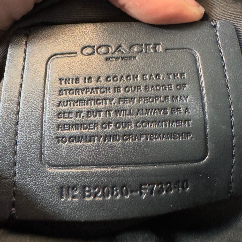 Coach F70430‎ Messenger Bag Black Leather Old Money Preppy Work Travel Crossbody - Picture 9 of 10